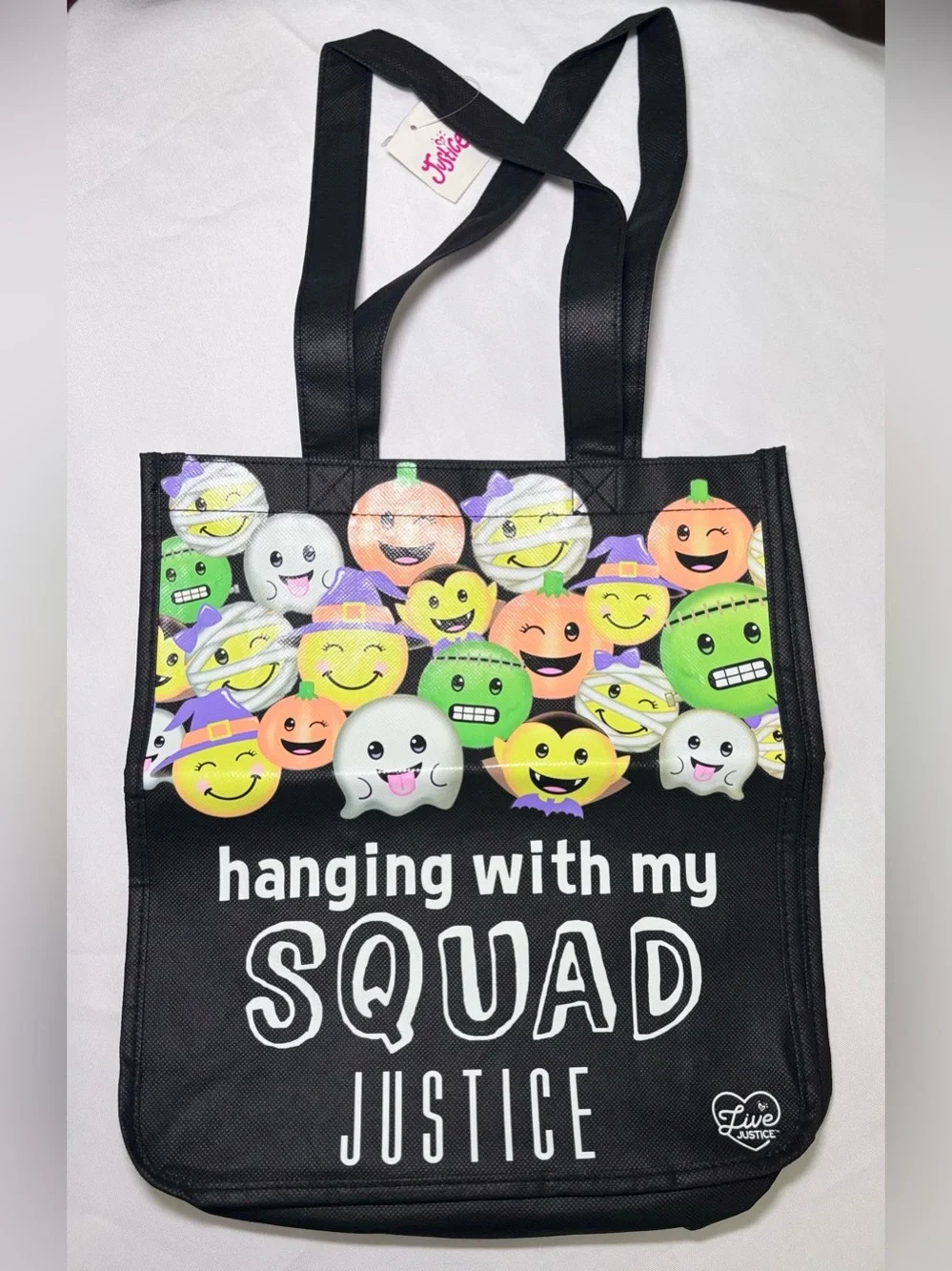 Justice Halloween Hanging With My Squad Truck or Treat Bag/Tote 🎃👻